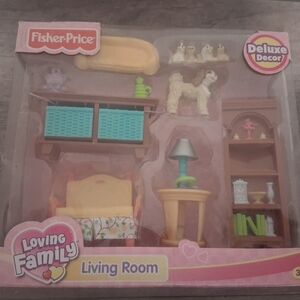 Fisher-Price Loving Family Living Room Set W/ Dogs